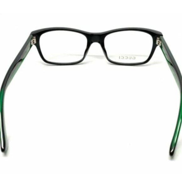Gucci Men's Rectangular Green-Red Eyeglasses - Picture 4 of 4
